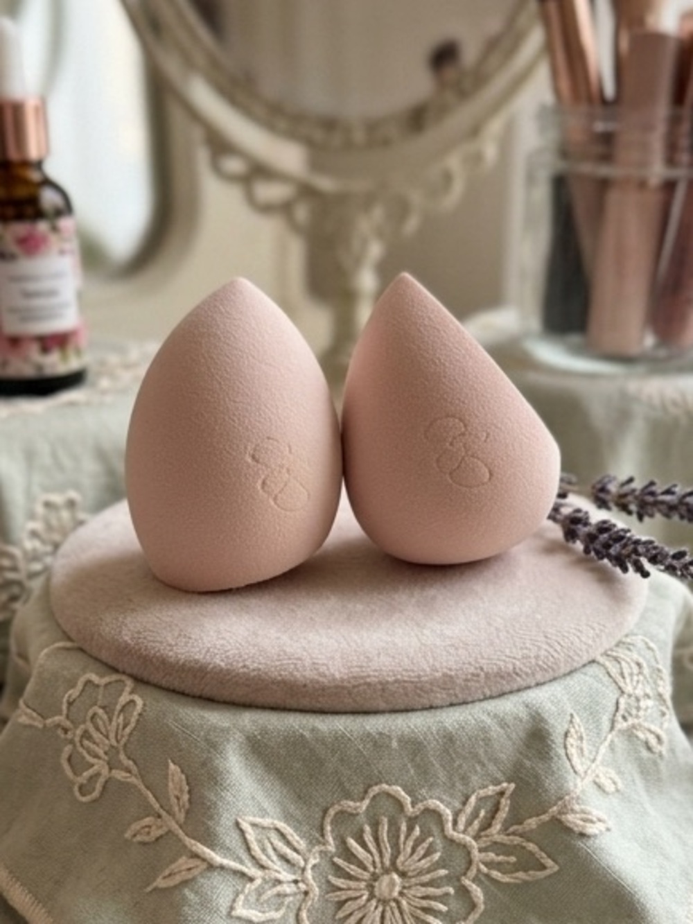 Blush Pink Makeup Sponges Duo